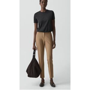 Theory Treeca Pant in Good Wool Truffle Khaki Size 4
